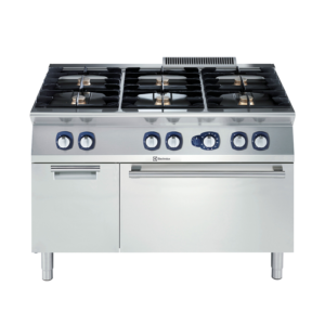 Cucina professionale 6 fuochi con forno gas