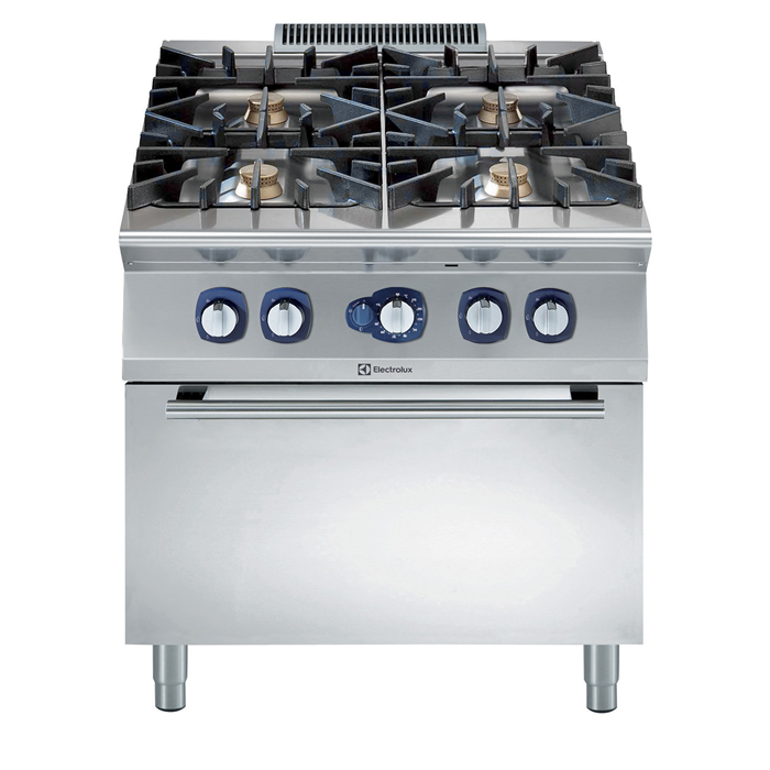 Cucina 4 fuochi a gas professionali con forno gas serie 900